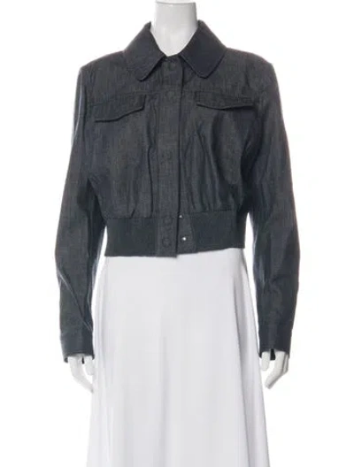 Pre-owned Fendi Denim Jacket W/ Tags In Gray