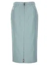 Fendi Woman Denim Skirt Sky Blue Size 4 Cotton