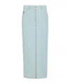 Fendi Woman Denim Skirt Sky Blue Size 4 Cotton In Blue