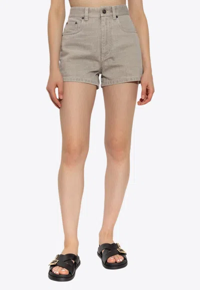 Fendi Denim Mini Shorts