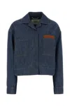 Fendi Denim Overshirt Jacket In Blue