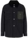 Fendi Denim Padded Jacket In Black
