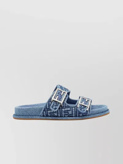 Fendi Feel Sandals In Blue