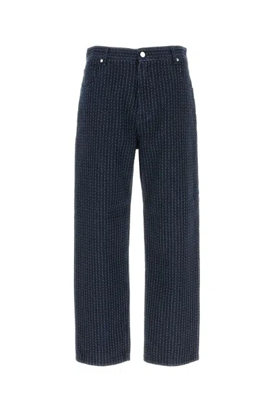 FENDI JEANS IN DENIM STRETCH RICAMATO  UOMO