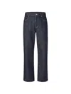 Fendi Straight Leg Denim Trousers With Five Pockets In Blue
