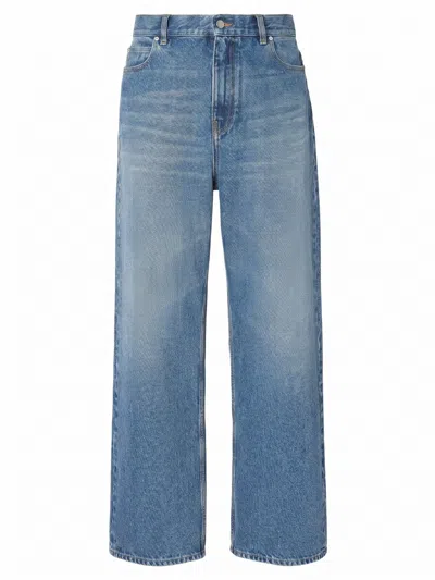 Fendi Denim Trousers Relaxed Cut Belt Loops In Blue