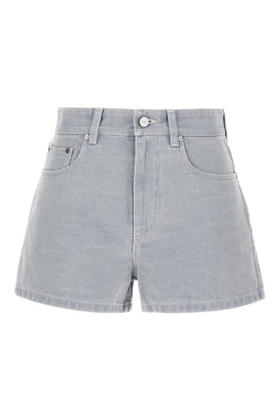 Fendi Denim Shorts In Gray