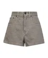 Fendi Grey Denim Shorts In Gray