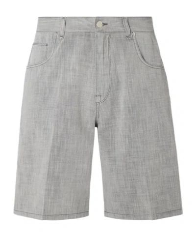Fendi Denim Shorts With Belt Loops In Multi