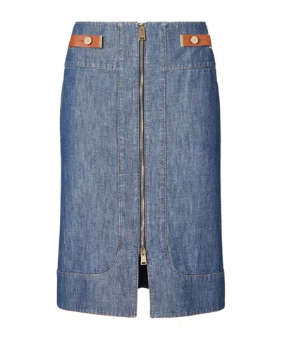 Fendi Jeans Skirt In Blue
