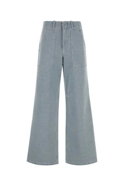 Fendi Denim Wide-leg Jeans In Blue