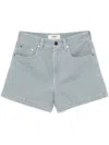 Fendi Women's Denin Cotton Shorts In Grey