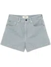 Fendi Women's Denin Cotton Shorts In Grey