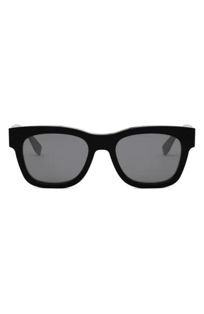 Fendi ' Diagonal 51mm Square Sunglasses In Black