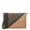 Fendi Ff Motif Printed Slim Messenger Bag In Black