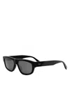 Fendi Diagonal Geometric Sunglasses, 56mm In Shiny Blacksmoke