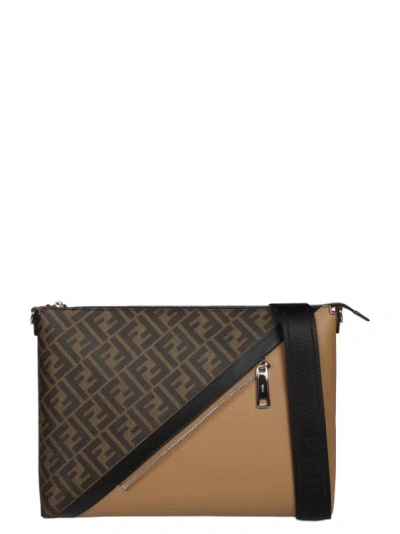 Fendi Diagonal Messenger In Brown