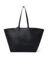 Fendi Shopping Bag Diagonal Selleria Large In Pelle In Black