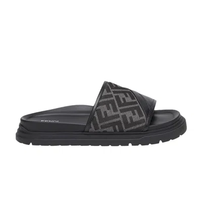 Pre-owned Fendi Diagonal Slide 'black' | Men's Size 42
