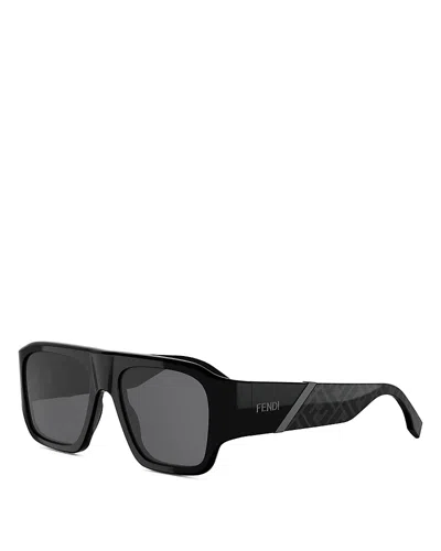 Fendi Diagonal Square Sunglasses, 54mm In Burgundy