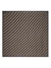 Fendi Diagonal-stripe Logo Scarf In Brown