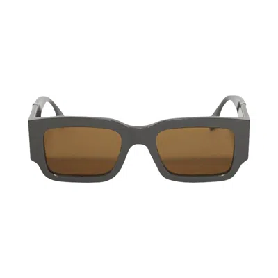 Pre-owned Fendi Diagonal Sunglasses 'grey/other/brown' | Men's Size Onesize In Gray