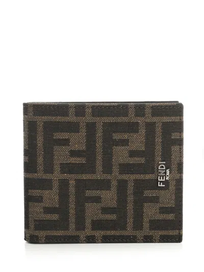 Fendi Diagonal Wallet Wallets Brown