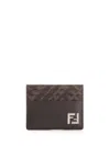 Fendi Diagonal Wallets Brown