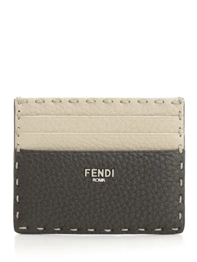 Fendi Diagonal Wallets Brown
