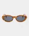 Fendi Womens Brown Fe40140u Cat-eye Tortoiseshell Acetate Sunglasses In Havana/blue
