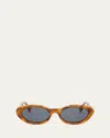 Fendi Womens Brown Fe40140u Cat-eye Tortoiseshell Acetate Sunglasses In Havana/blue