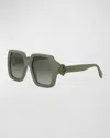 Fendi Fe40139i Ff Diamonds 93p Verde Chiaro Sunglasses In Rdhavsmkg