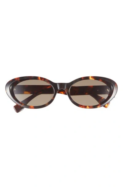 Fendi ' Diamonds 53mm Oval Sunglasses In Brown