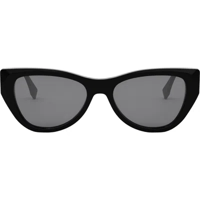 Fendi ' Diamonds 54mm Cat Eye Sunglasses In Black
