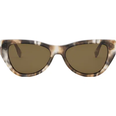 Fendi ' Diamonds 54mm Cat Eye Sunglasses In Brown