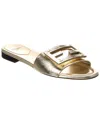 Fendi Dnu Inv  Baguette Leather Sandal In Yellow