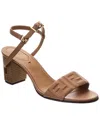 Fendi Heeled Sandals With Open Toe And Buckle In Brown