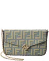 Fendi Dnu Inv  Ff Diamonds Leather Wallet On Chain