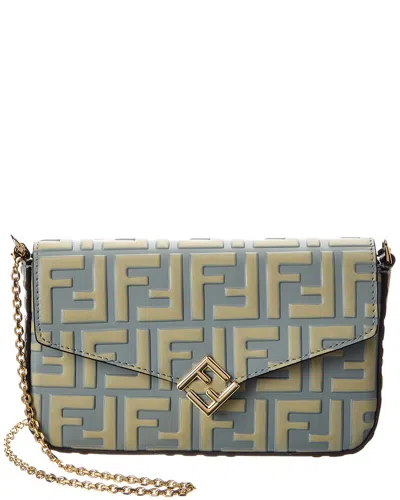 Fendi Dnu Inv  Ff Diamonds Leather Wallet On Chain