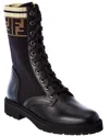 Fendi Dnu Inv  Ff Motif Leather Boot In Black