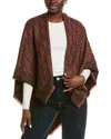 Fendi Ff Wool-blend Shawl In Brown