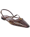 Fendi Karung Snakeskin Slingback Flat In Multi