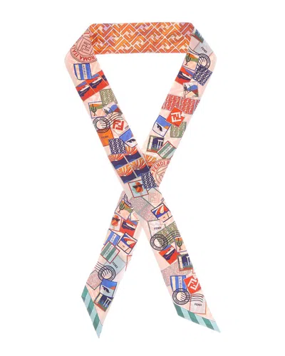 Fendi Dnu Inv  Silk Neck Bow In Multi