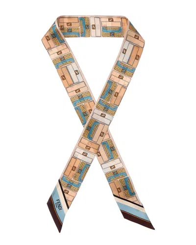Fendi Wrappy Silk Bandeau In Multi