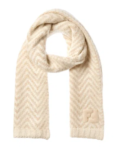 Fendi Dnu Pack  Ff Alpaca & Wool-blend Scarf In Neutral