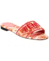 Fendi Sunchine Bandana Print Canvas Flat Slide Sandals In Animal Print