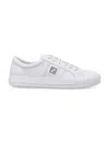 Fendi White Leather Domino Sneakers