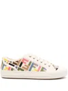 Fendi Domino Ff Canvas Sneaker In Neutrals