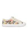 Fendi Domino Ff Canvas Sneaker In White