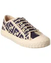 Fendi Low Top Jacquard Sneakers In Blue